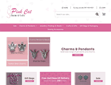 Tablet Screenshot of pinkcatcharmsandcrafts.co.uk